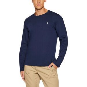 Ralph Lauren Blue Cotton Long Sleeve Men's T-Shirt